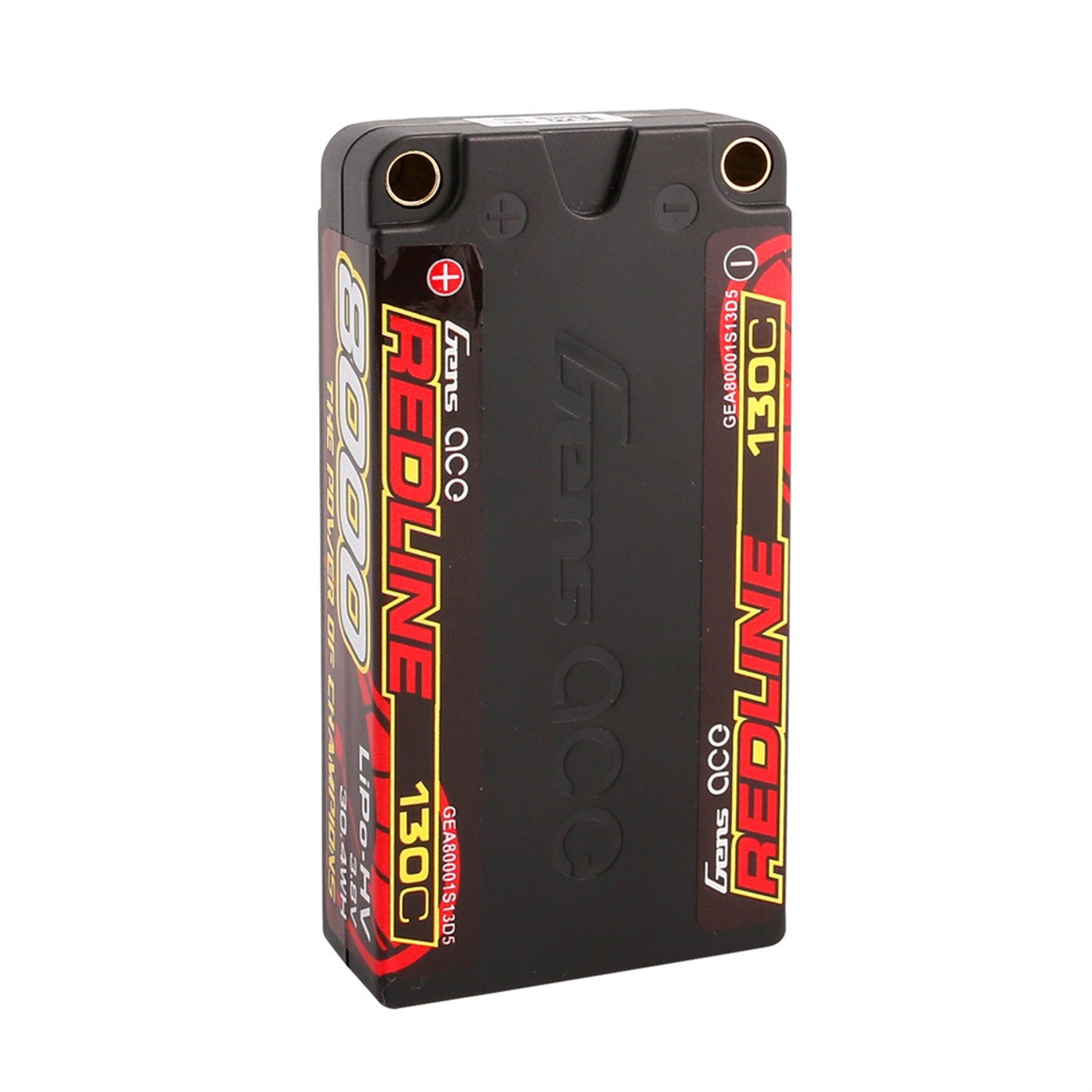 Gens Ace Redline Series 8000mAh 3.8V 140C 1S2P HardCase 65# HV Lipo Battery With 5.0mm Bullet LCG