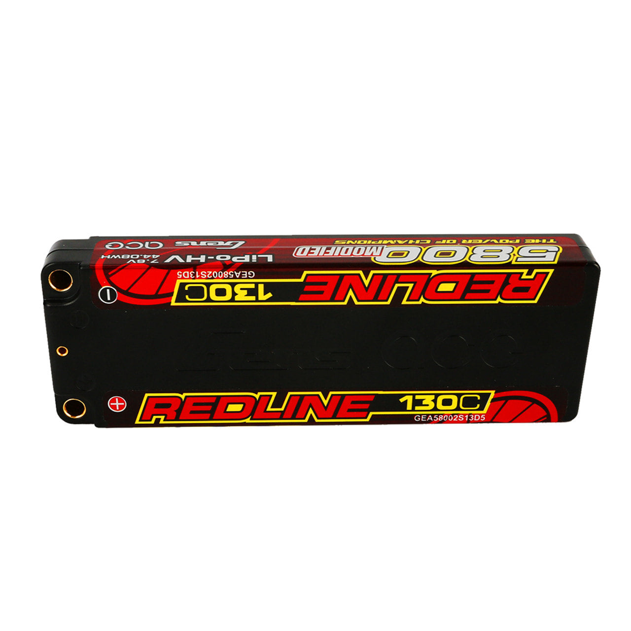 Gens Ace Redline Series 6100mAh 7.6V 140C 2S1P HardCase HV Lipo Battery With 5.0mm Bullet